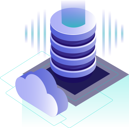 Cloud server infrastructure illustration
